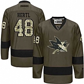 Glued San Jose Sharks #48 Tomas Hertl Green Salute to Service NHL Jersey,baseball caps,new era cap wholesale,wholesale hats